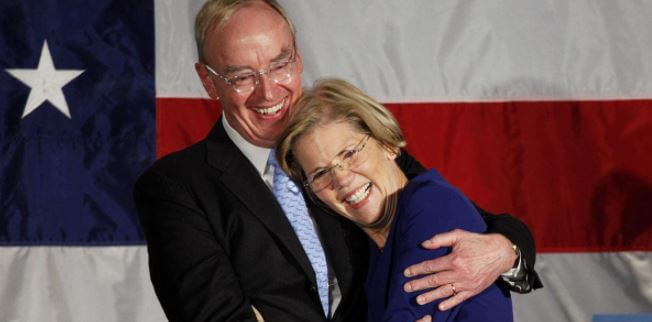 Alexander Warren’s mother, Elizabeth Warren, and stepfather.